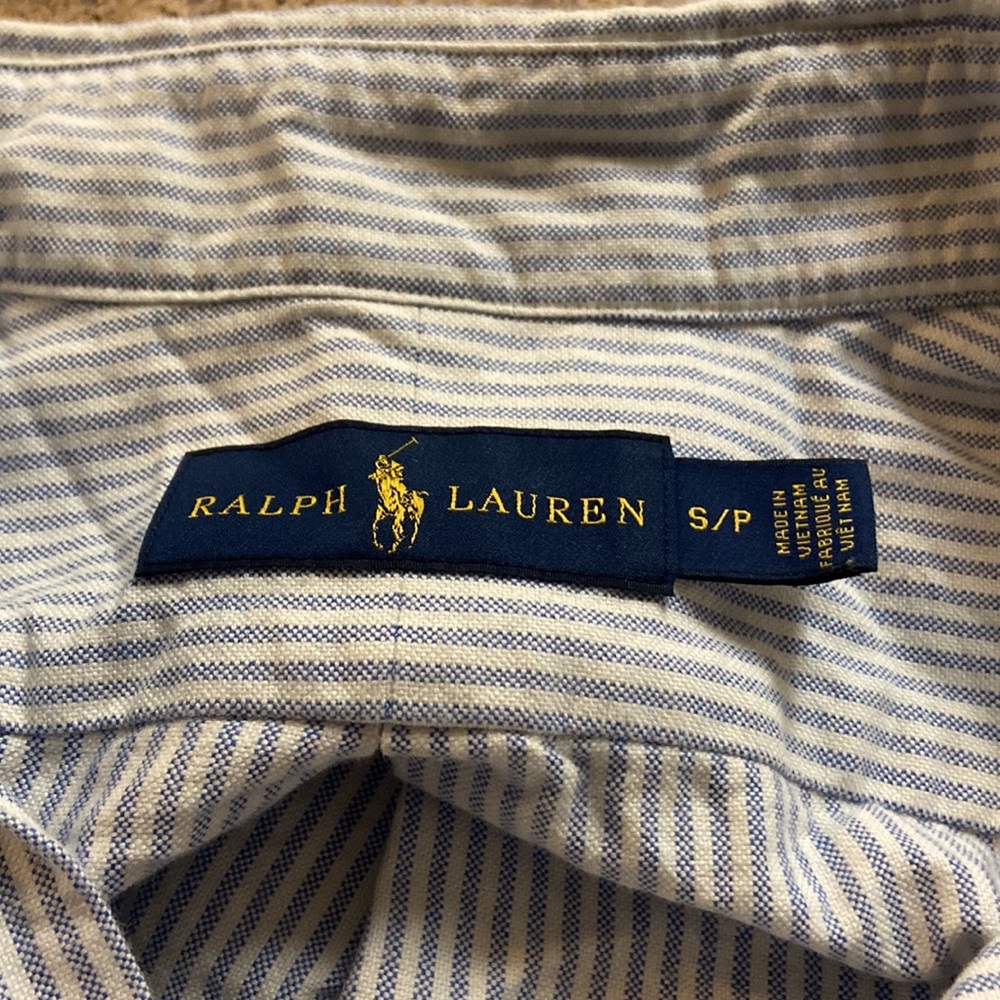 Polo Ralph Lauren Striped Collared Shirt Mens Size S Small - Picture 3 of 4